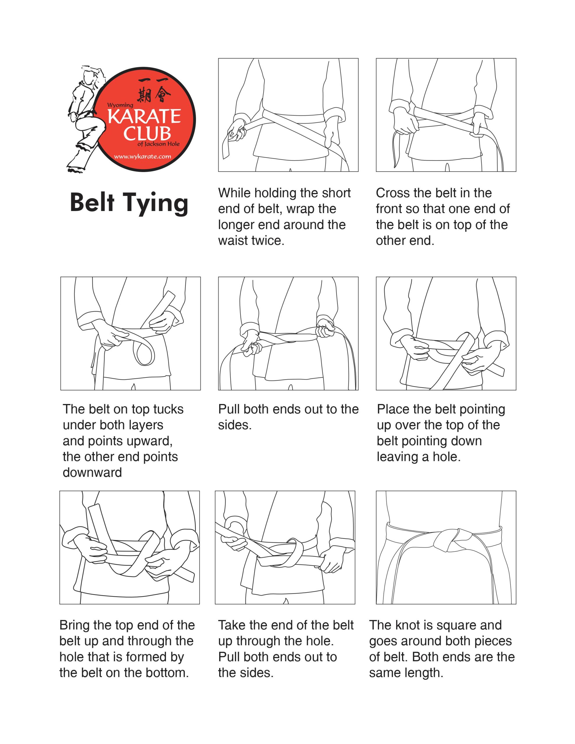 How to tie karate belt step by step best sale